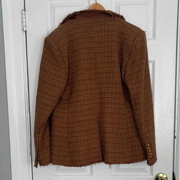 Veronica Beard Tan Double-Breasted Blazer - Picture 10 of 10